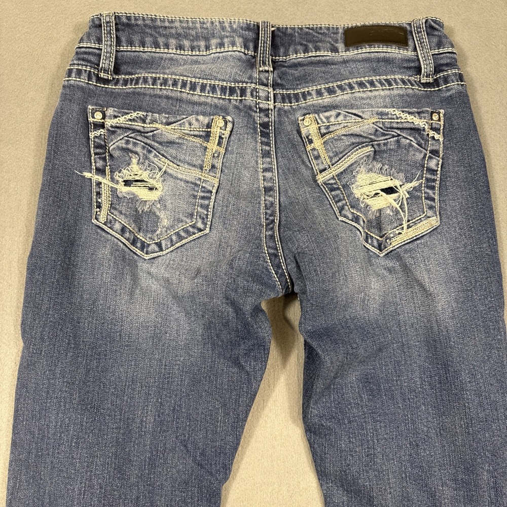 Daytrip Y2K Virgo SKINNY jeans WOMENS 27R DISTRESSED WHISKERING